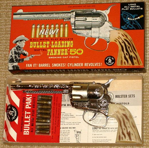 Mattel Fanner Cap Guns And Other Mattel Toy Cap Guns