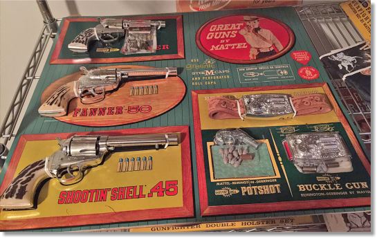 new! 1960s Mattel Shootin Shell Toy Gun Ad replica fridge magnet 
